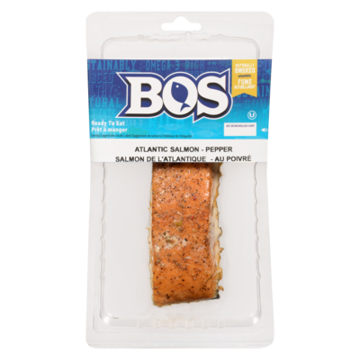 Bos Atlantic Salmon Naturally Smoked Pepper 125 g, $7.19/100g