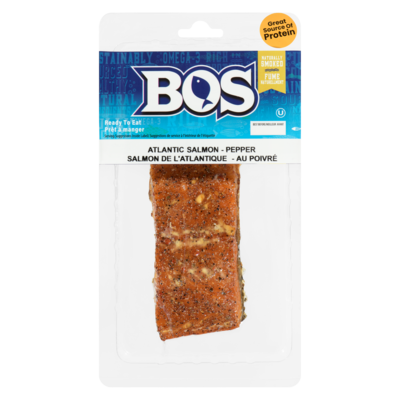 Bos Atlantic Salmon Naturally Smoked Pepper   125 g, $7.19/100g