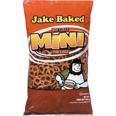 Jake Baked Kosher Pretzels Mini 454 g, $0.83/100g