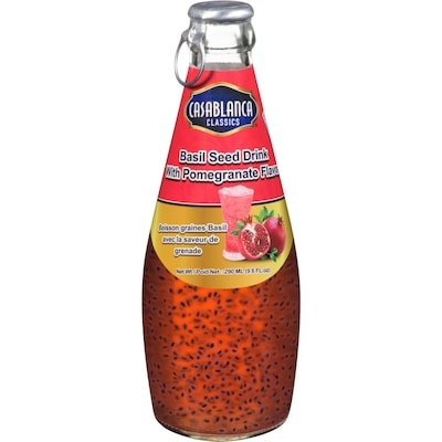 Casablanca Basil Seed Drink with Pomegranate Flavor 290 ml, $0.44/100ml