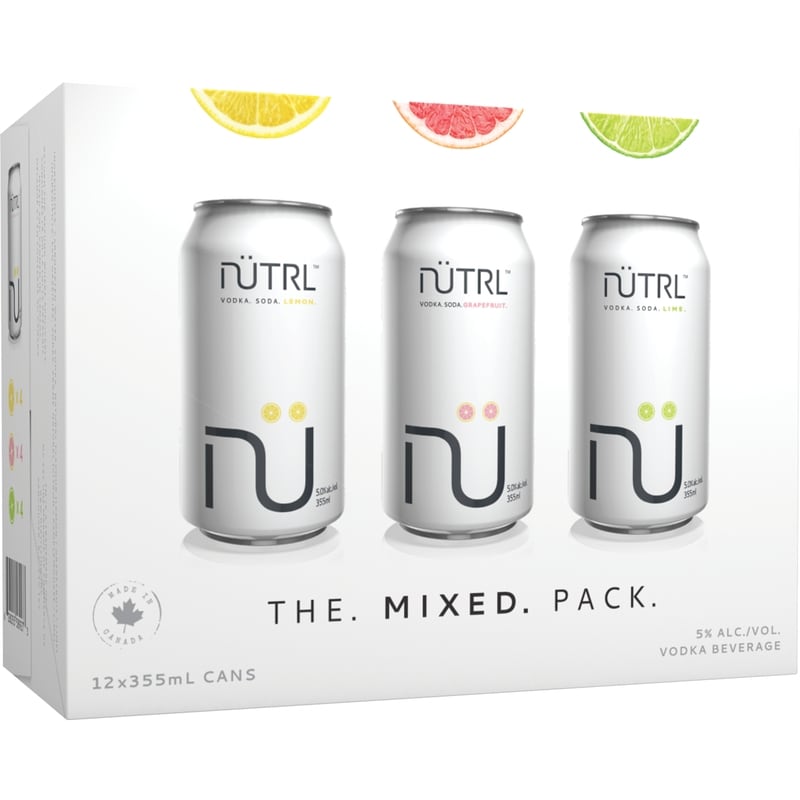 NUTRL, Vodka Soda Mixed Pack, 12 Cans (ID required at pick-up)