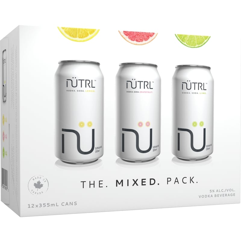 NUTRL, Vodka Soda Mixed Pack, 12 Cans (ID required at pick-up)