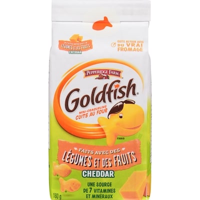 Pepperidge Farm Collation aux légumes et aux fruits Goldfish 180 g, 2,50 $/100g
