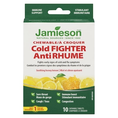 Jamieson Produit à mâcher Cold Fighter, format pratique ou petit format 10 ea, 0,65 $/1ch