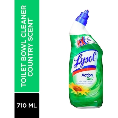 Lysol Toilet Bowl Cleaner, Action Gel, Country, 8x Clinging Gel 710 ml, $0.84/100ml