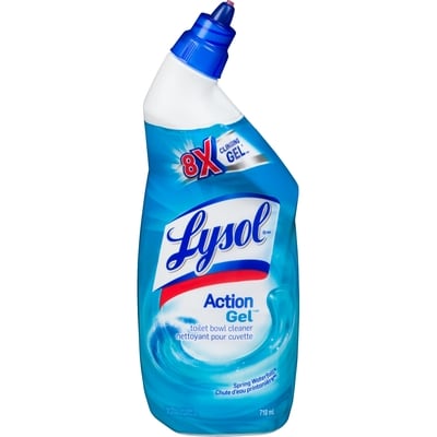 Lysol Bathroom Cleaning- Toilet Bowl Cleaner, Action Gel, Spring Waterfall, 8x Clinging Gel 710 ml, $0.77/100ml