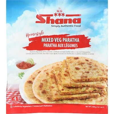 Shana Homestyle Mixed Veg Paratha 400 g, $0.37/100g