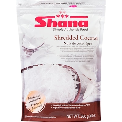 Shana Shredded Coconut 300 g, $1.00/100g