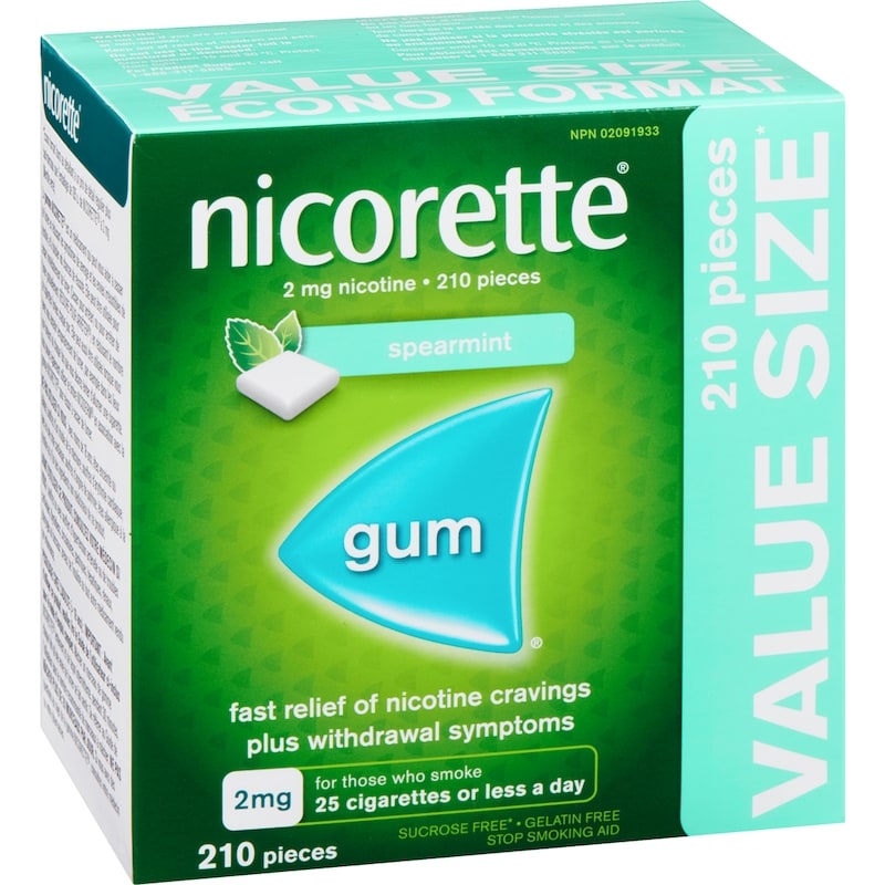 Nicotine Gum, 2mg, Spearmint