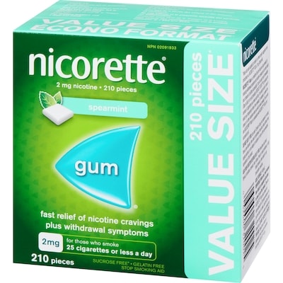 Nicotine Gum, 2mg, Spearmint