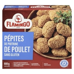 Flamingo Pépites de poulet pané sans gluten 600 g, 2,17 $/100g