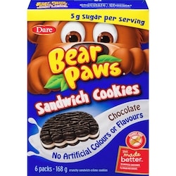 Bear Paws Sandwich Cookies Chocolate
