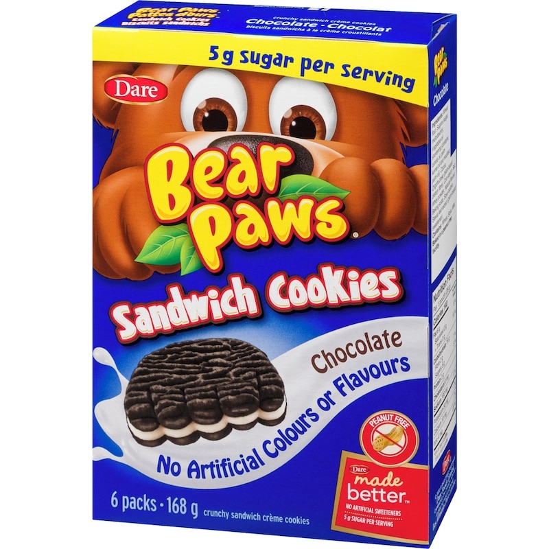 Bear Paws Sandwich Cookies Chocolate