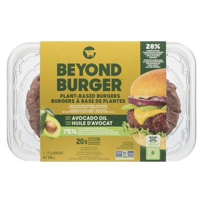 Beyond Meat Burger à base de plantes 2 mcx, fait avec de l’huile d’avocat 226 g, 3,98 $/100g