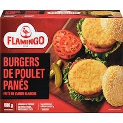 Flamingo Burgers de poulet 680 g, 0,96 $/100g