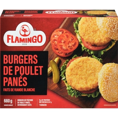 Flamingo Burgers de poulet 680 g, 2,06 $/100g