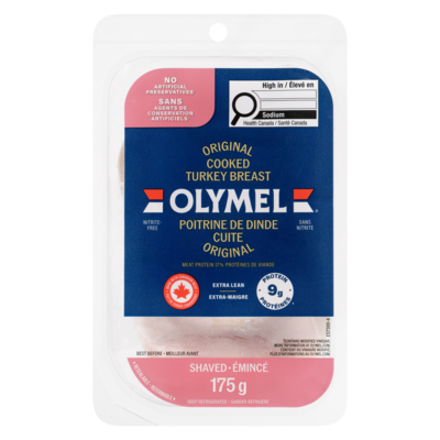 Olymel Poitrine de dinde cuite originale 175 g, 4,00 $/100g