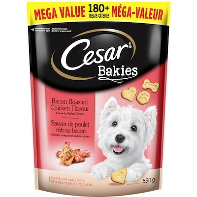 Cesar Gâteries pour petits chiens Bakies saveur de poulet rôti au bacon 550 g, 2,27 $/100g