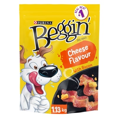 Purina Beggin' Strips Dog Treats Bacon and Cheese 1.13 kg, $1.77/100g