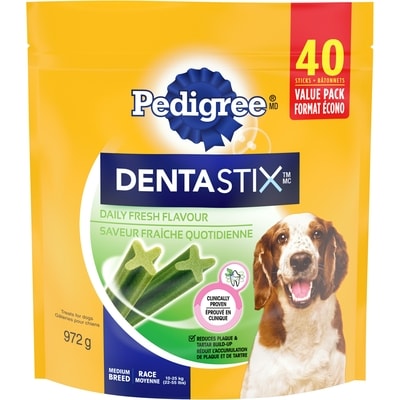Pedigree Dentastix Oral Care Fresh Flavour Adult Dog Treats For Medium Breeds 972 g, $1.95/100g