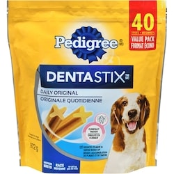 Pedigree Gâteries de soins buccodentaires Dentastix saveur originale pour chiens adultes de race moyenne 972 g, 2,26 $/100g