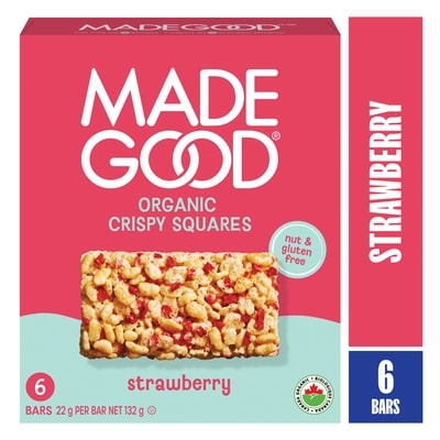 Made Good Strawberry Crispy Squares 6pk 132 g, $3.02/100g