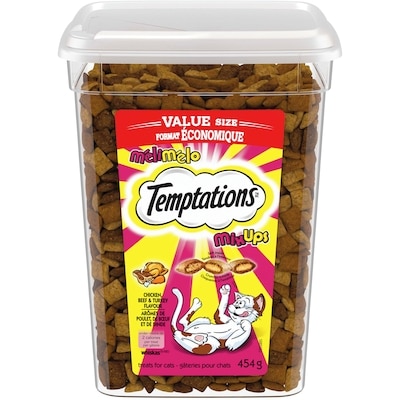 Temptations Mix-Ups Chicken, Turkey & Beef Flavour Adult Cat Treats 0.454 kg, $1.32/100g