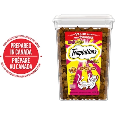 Temptations Gâteries pour chats Mélimélo arômes de poulet, de dinde et de bœuf 0.454 kg, 1,32 $/100g