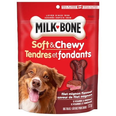 Milkbone Soft & Chewy Filet Mignon Flavour Dog Treats 113g 113 g, $2.91/100g