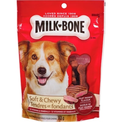 Milkbone Filet Mignon Flavour Dog Treats 113 g, $2.38/100g