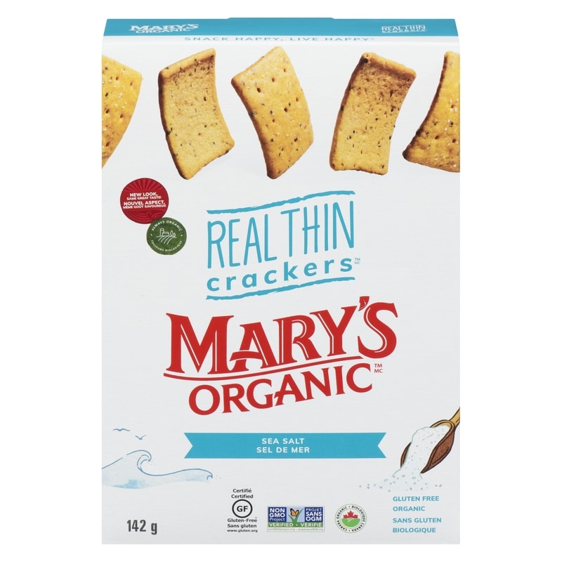 Real Thin Organic Crackers Sea Salted
