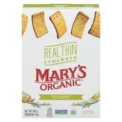 Marys Crackers Real Thin Crackers Garlic Rosemary 142 g, $4.92/100g