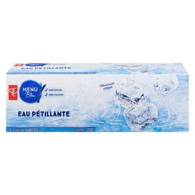 PC Menu Bleu Eau pétillante 12x355.0 ml, 0,15 $/100ml