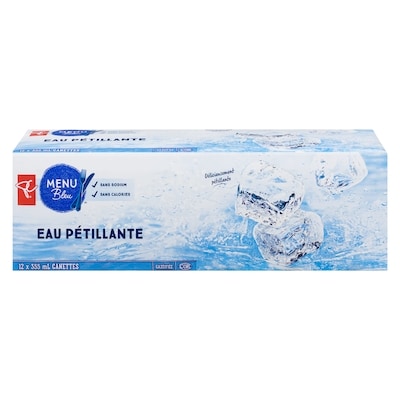PC Menu Bleu Eau pétillante 12x355.0 ml, 0,13 $/100ml