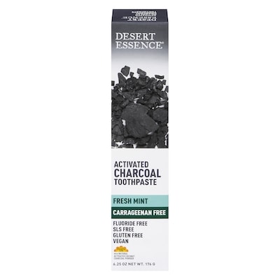 Desert Essence Activated Charcoal Toothpaste Fresh Mint 184.84 ml, $3.78/100ml