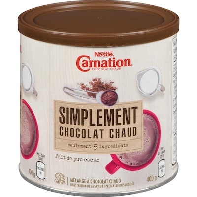 Carnation Chocolat Chaud Simplement 400 g, 2,00 $/100g