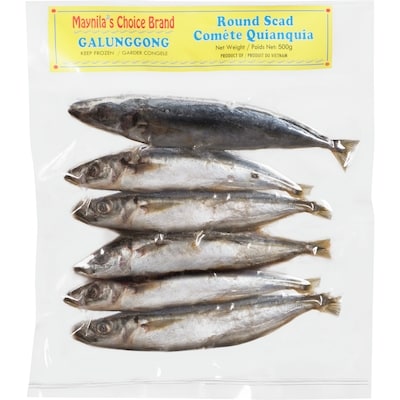Maynila's Choice Brand Galunggong Wild Caught Round Scad 500 g, $1.20/100g