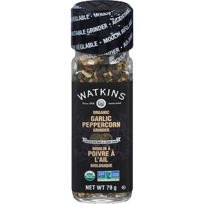 Watkins Organic Garlic Pepper Grinder 79 g, $11.38/100g