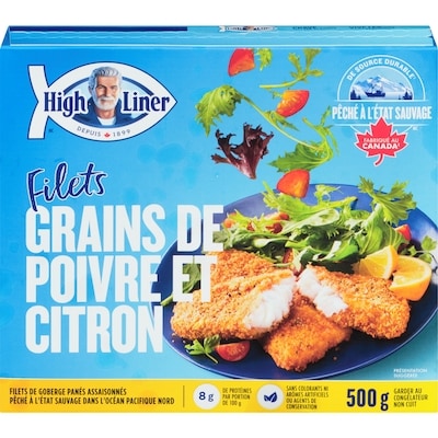 High Liner Filets panés aux grains de poivre et au citron 500 g, 1,30 $/100g