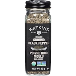 Watkins Ground Black Pepper Organic 80 g, $9.99/100g