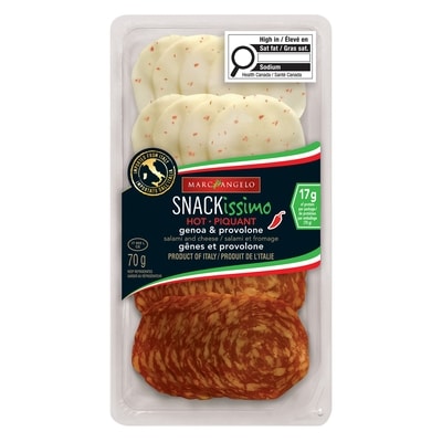 Marcangelo Hot Genoa Salami and Hot Provolone Cheese 70 g, $7.13/100g