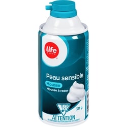 Life Crème à raser peau sensible 311 g, 1,38 $/100g