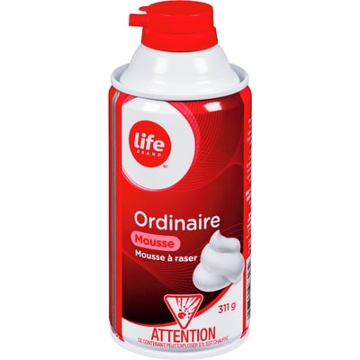Life Mousse à raser régulière 311 g, 1,38 $/100g