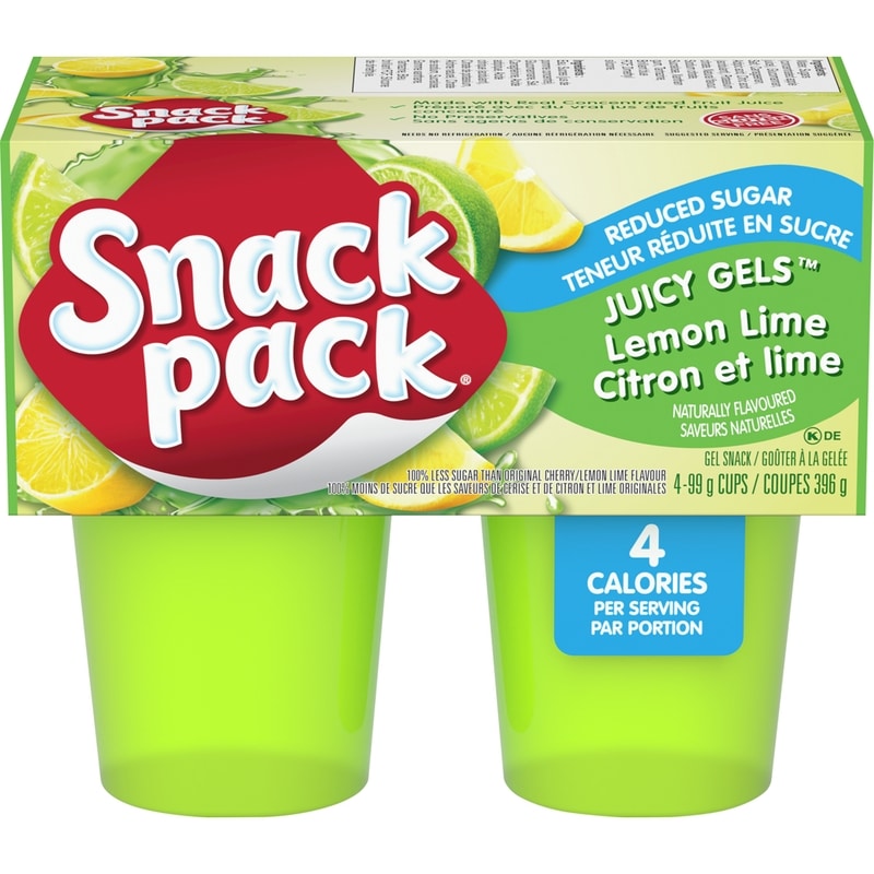 Snack Pack Pudding Gel Lemon Lime