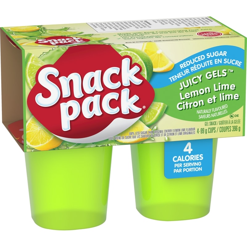 Snack Pack Pudding Gel Lemon Lime