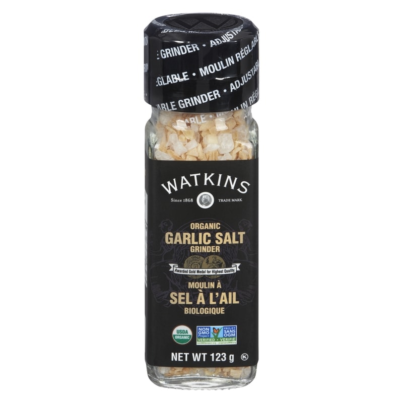 Organic Garlic Salt Grinder