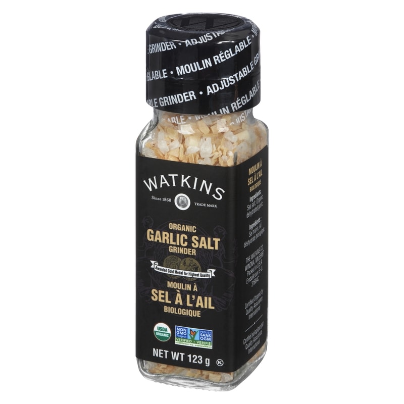 Organic Garlic Salt Grinder