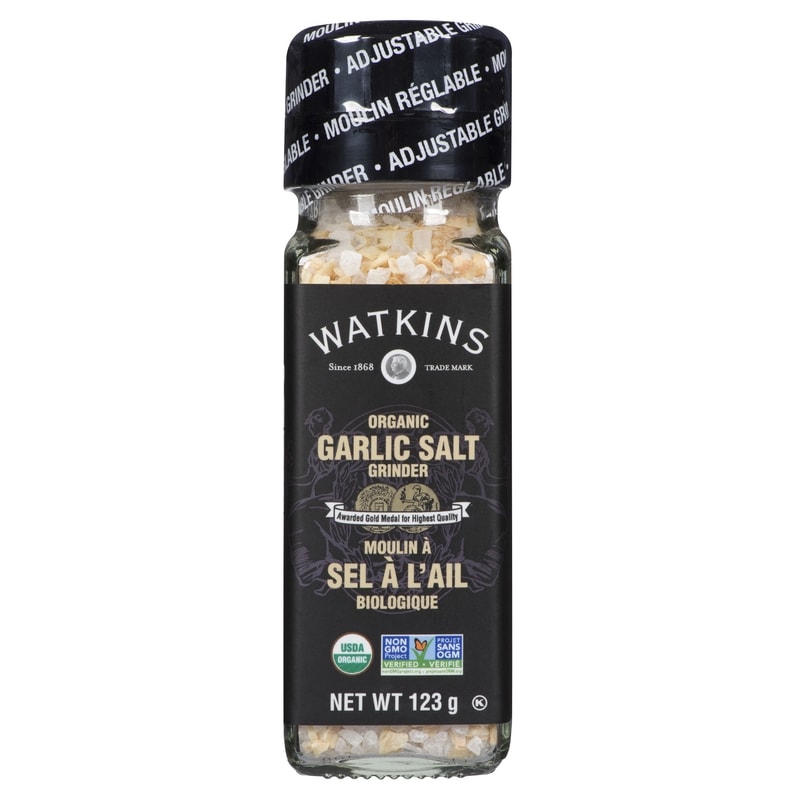 Organic Garlic Salt Grinder