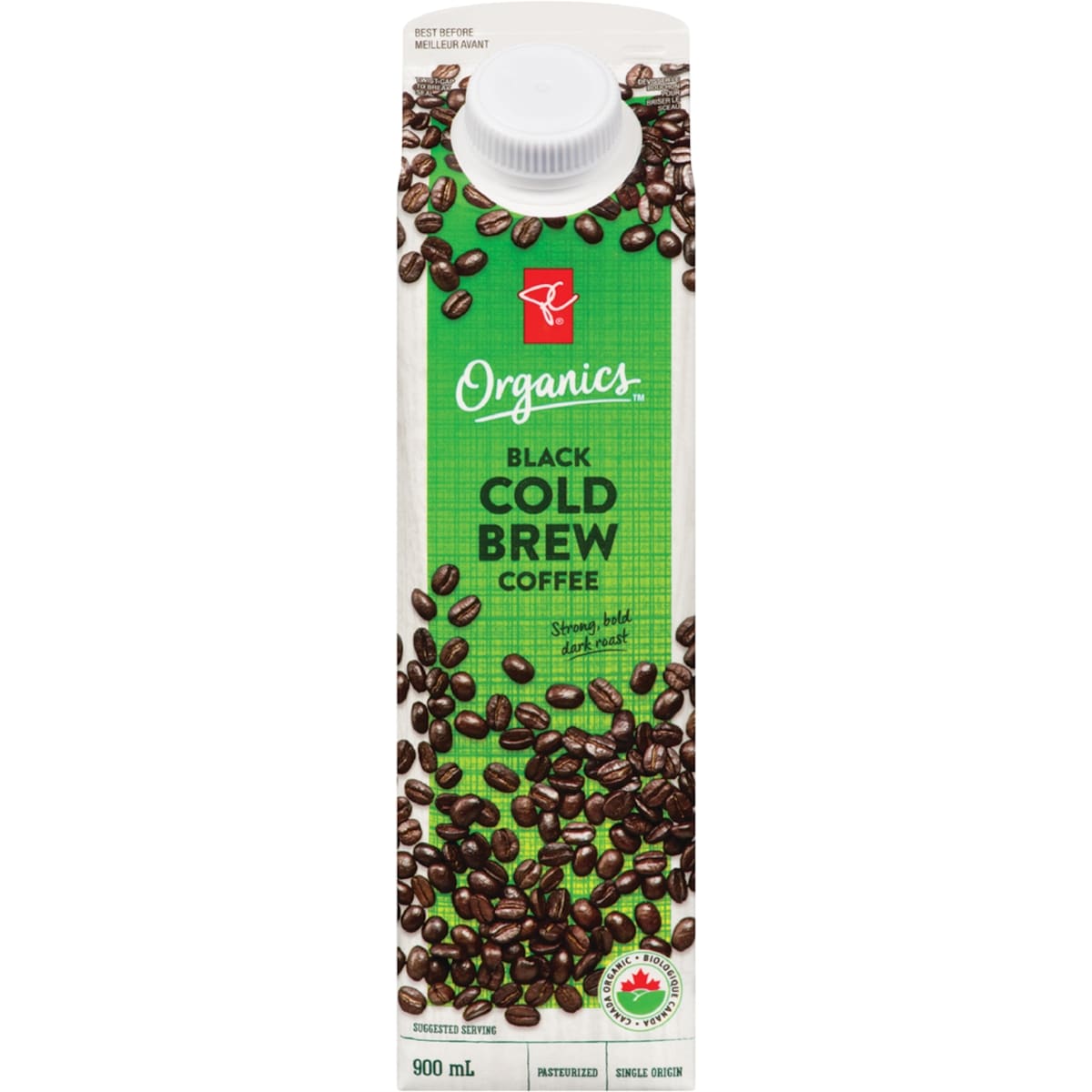 PC Organics Black Cold Brew Coffee  900 ml, $0.55/100ml