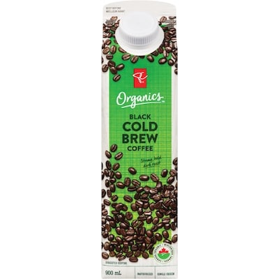 PC Organics Black Cold Brew Coffee  900 ml, $0.55/100ml